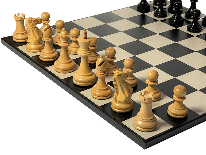 Contemporary Anegre Winchester Chess Set & Burl Box - Official Staunton™ 