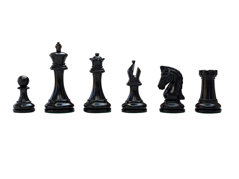 3.75" Tristan Imperial Ebony Chess Pieces - Official Staunton™ 