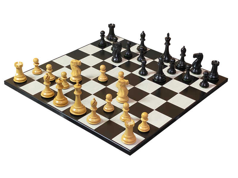 Old English Contemporary Anegre Chess Set, Vinyl Box - Official Staunton™ 