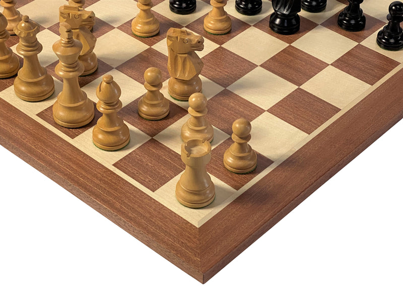 British Black Mahogany Chess Set & Mahogany Box - Official Staunton™ 