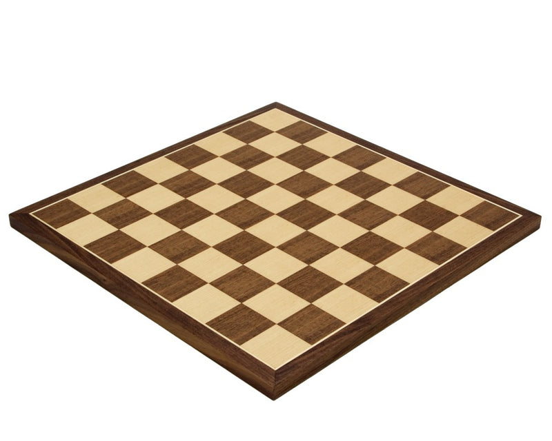 15.75"  Walnut and Maple Chess Board - Official Staunton™ 