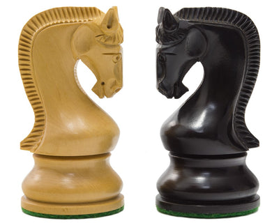 4" Leningrad Staunton Boxwood & Black Chess Pieces - Official Staunton™ 