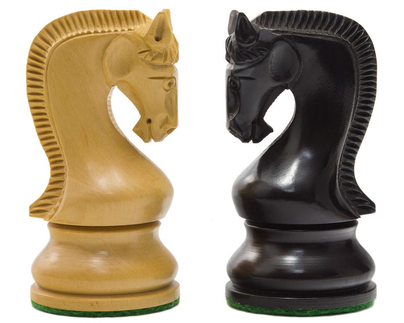 4" Leningrad Staunton Boxwood & Black Chess Pieces - Official Staunton™ 