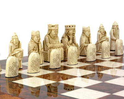 The Isle Of Lewis Teak Italian Walnut Prestige Chess Set - Official Staunton™ 