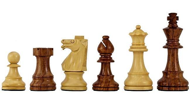4” British Acacia & Boxwood Chess Pieces - Official Staunton™ 