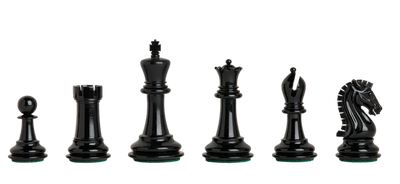 Craftsman Ebony Chess Pieces, 20" Standard Chess Board & Vinyl Box - Official Staunton™ 