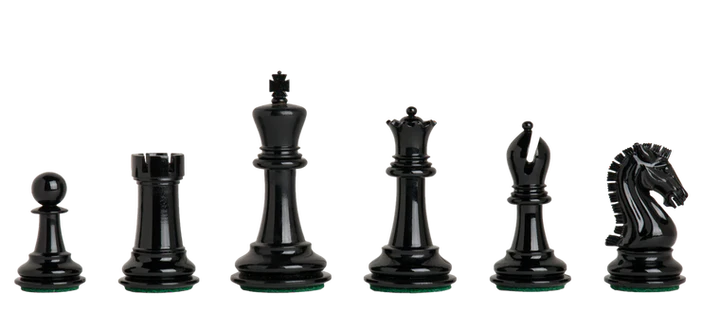 Craftsman Ebony Chess Pieces, 20" Standard Chess Board & Vinyl Box - Official Staunton™ 