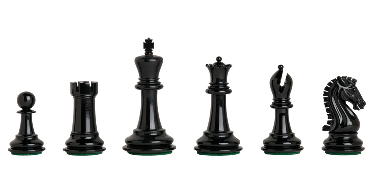 3.75" Staunton Ebony Boxwood Craftsman Chess Pieces - Official Staunton™ 