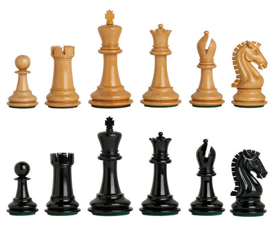 3.75" Staunton Ebony Boxwood Craftsman Chess Pieces - Official Staunton™ 