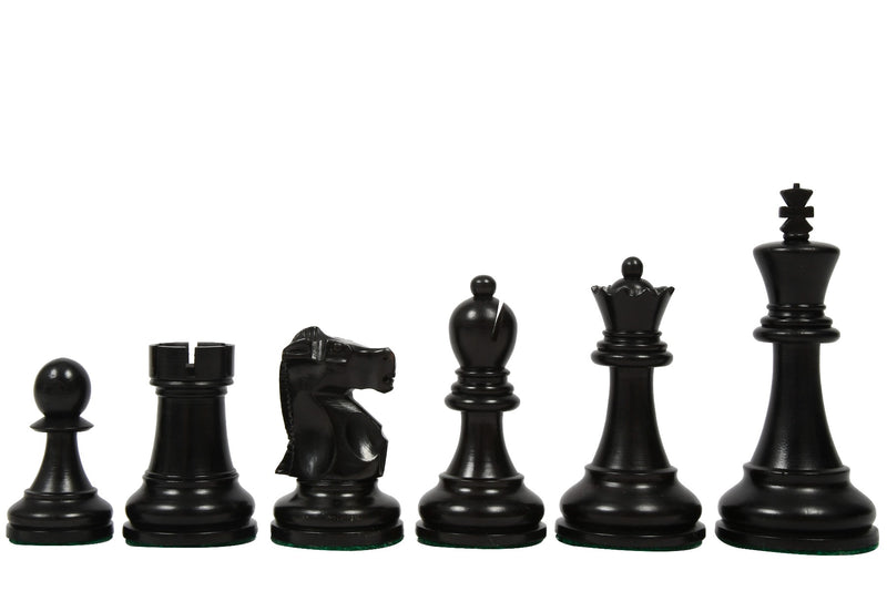 Fischer Black & Boxwood Chess Pieces - Official Staunton™ 