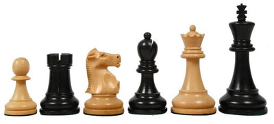 Fischer Black & Boxwood Chess Pieces - Official Staunton™ 