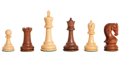 4" Staunton Leningrad Acacia Chess Pieces - Official Staunton™ 