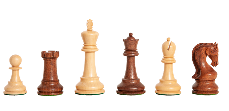 4" Staunton Leningrad Acacia Chess Pieces - Official Staunton™ 