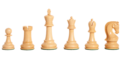 Leningrad Black Chess Pieces, Mahogany Chess Board & Box - Official Staunton™ 