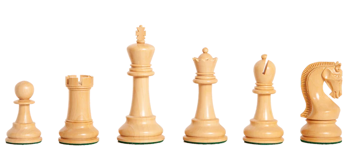 Leningrad Black Chess Pieces, Mahogany Chess Board & Box - Official Staunton™ 