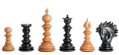 St Petersburg Savano Ebony Luxury Hand Carved Chess Pieces - Official Staunton™ 