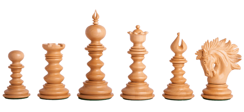 St Petersburg Savano Padauk & Boxwood Luxury Chess Pieces - Official Staunton™ 