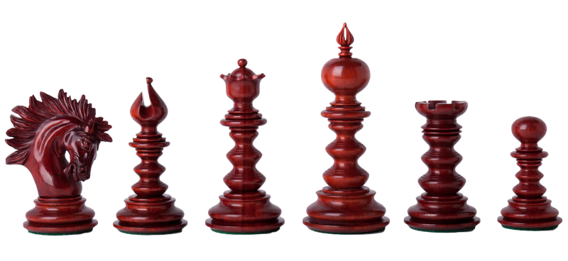 St Petersburg Luxury Redwood Chess Pieces and 23"Redwood Chessboard - Official Staunton™ 