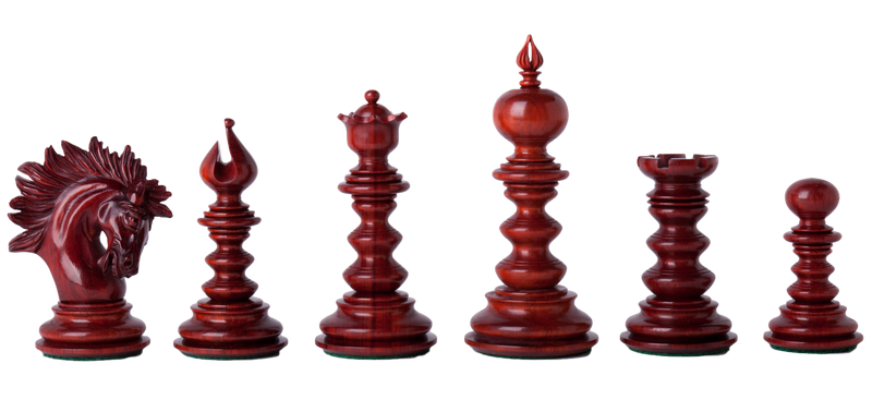 St Petersburg Savano Padauk & Boxwood Luxury Chess Pieces - Official Staunton™ 