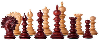 St Petersburg Savano Padauk & Boxwood Luxury Chess Pieces - Official Staunton™ 