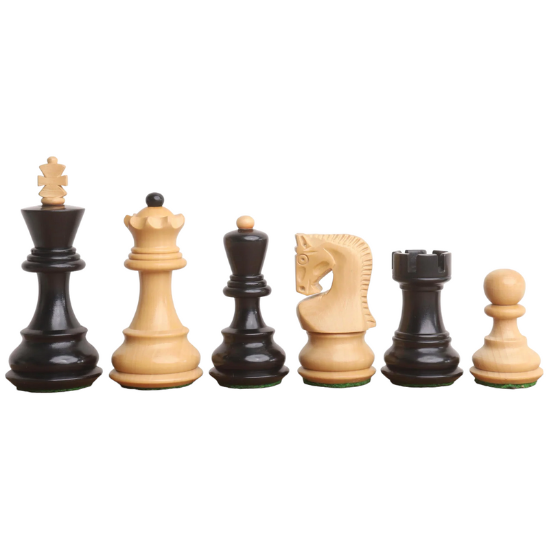 3 Inch Russian Zagreb Ebonised Chess Pieces - Official Staunton™ 