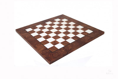 16.5 Inch Elm and Briarwood Luxury Italian 721R Chess Board - Official Staunton™ 