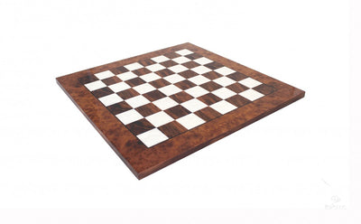 16.5 Inch Gloss Elm and Briarwood Luxury Italian 721RL Chessboard - Official Staunton™ 