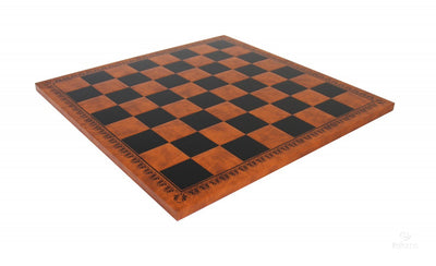 18" Italian Mocha Eco Leather Chess Board - Official Staunton™ 