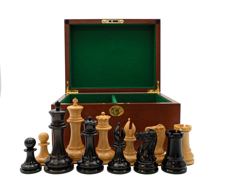 1849 Original Staunton Design Reproduction Chess Pieces & Mahogany Box