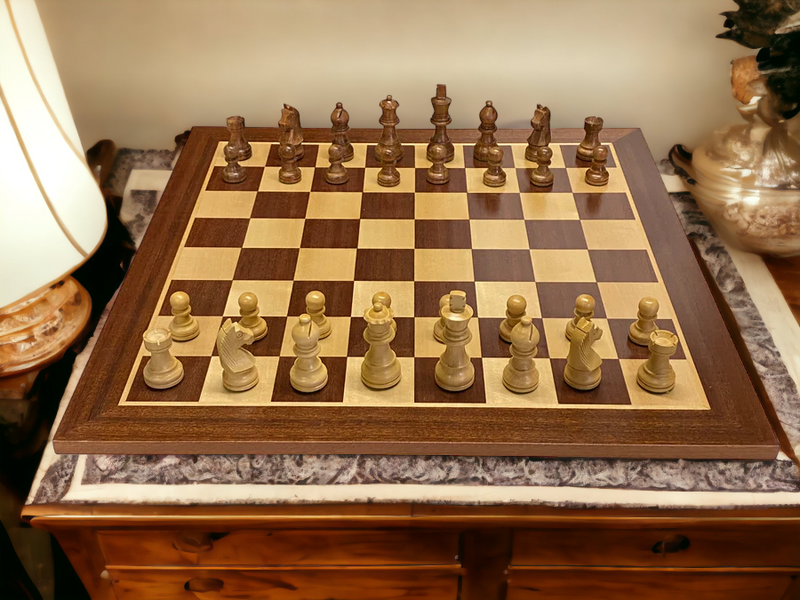 Grand Classic Acacia Mahogany Chess Set & Box - Official Staunton™ 