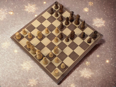 15.75 Inch Walnut Classic Acacia Chess Set - Official Staunton™ 