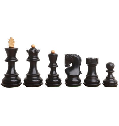 3 Inch Russian Zagreb Ebonised Chess Pieces - Official Staunton™ 