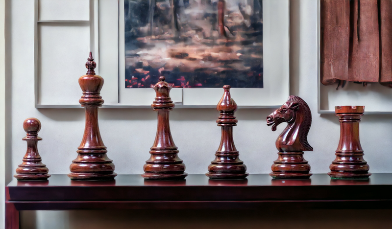 4.5" Selene Knight Luxury Chess Pieces - Official Staunton™ 
