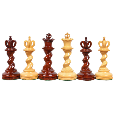Artistic Grazing Knight Padauk Chess Set - Official Staunton™ 