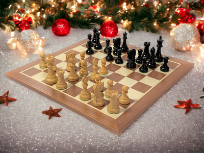 Leningrad Ebonised Mahogany Chess Set - Official Staunton™ 