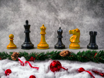 Antique Fischer Anegre Chess Set - Official Staunton™ 