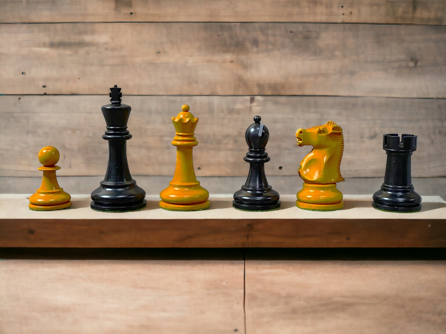 1972 Reykjavik Fischer Antique Chess Pieces - Official Staunton™ 