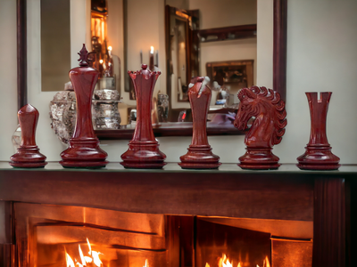Emperor Series Padauk Chess Pieces - Official Staunton™ 