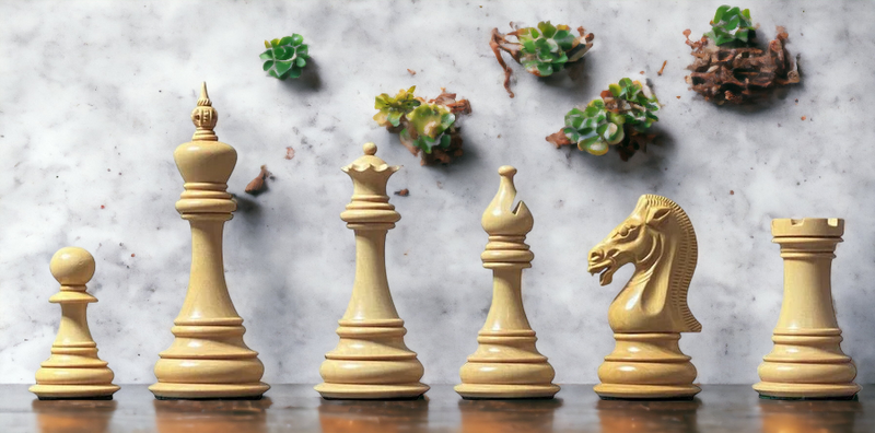 4.5" Selene Knight Luxury Chess Pieces - Official Staunton™ 