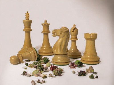 Old English Ebonised Chess Pieces - Official Staunton™ 