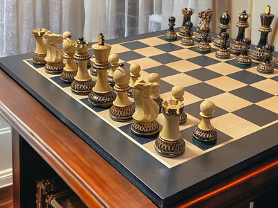 Artistic Parker Anegre Chess Set & PU Box - Official Staunton™ 