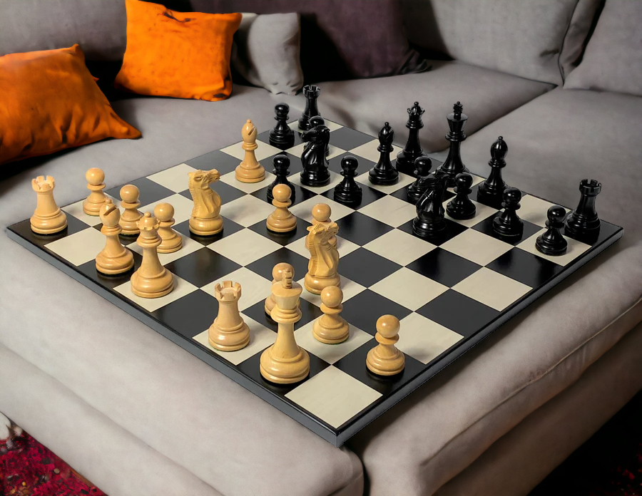 Contemporary Anegre Winchester Chess Set & Vinyl Box - Official Staunton™ 