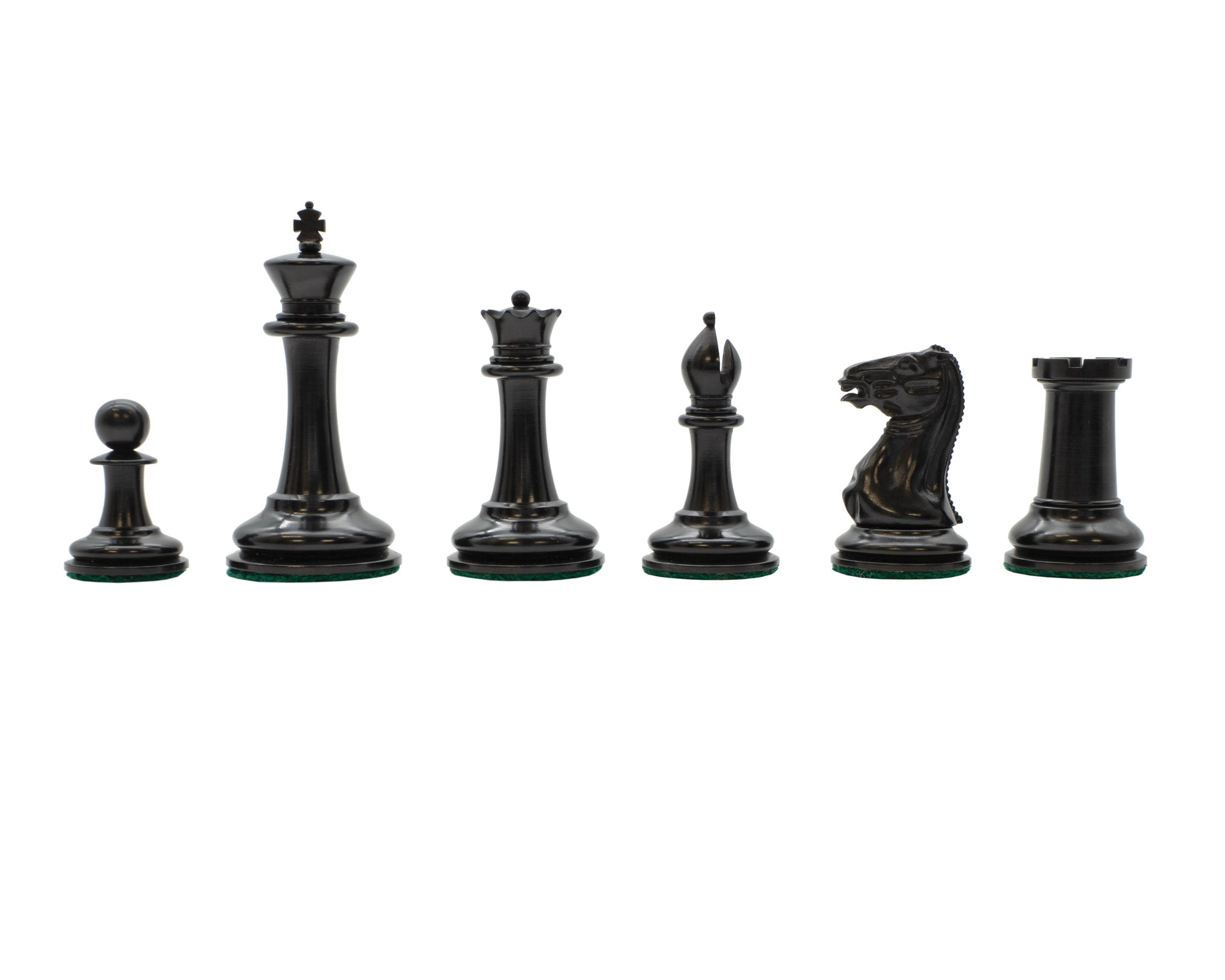 3.5" 1849 Cooke Chessmen and Mahogany Box