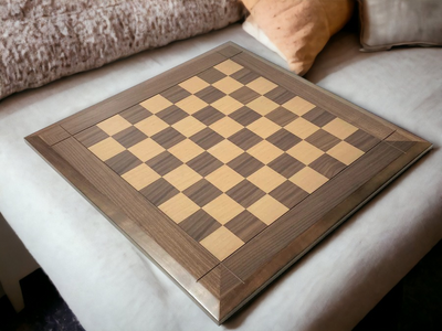 Stallion Acacia Wide Border Walnut Chess Set & Box - Official Staunton™ 