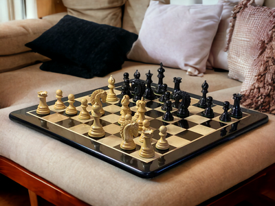 Appaloosa Ezekiel Ebony Chess Set Combination - Official Staunton™ 