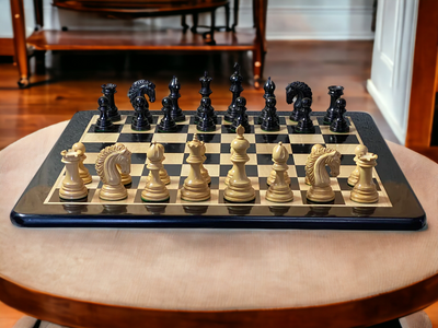 Appaloosa Ezekiel Ebony Chess Set Combination - Official Staunton™ 