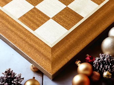 15.75 Inch Classic Mahogany Chess Set & Drawstring Bag - Official Staunton™ 