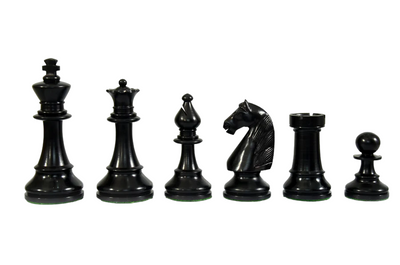 4" Hastings Antiqued Chess Pieces - Official Staunton™ 