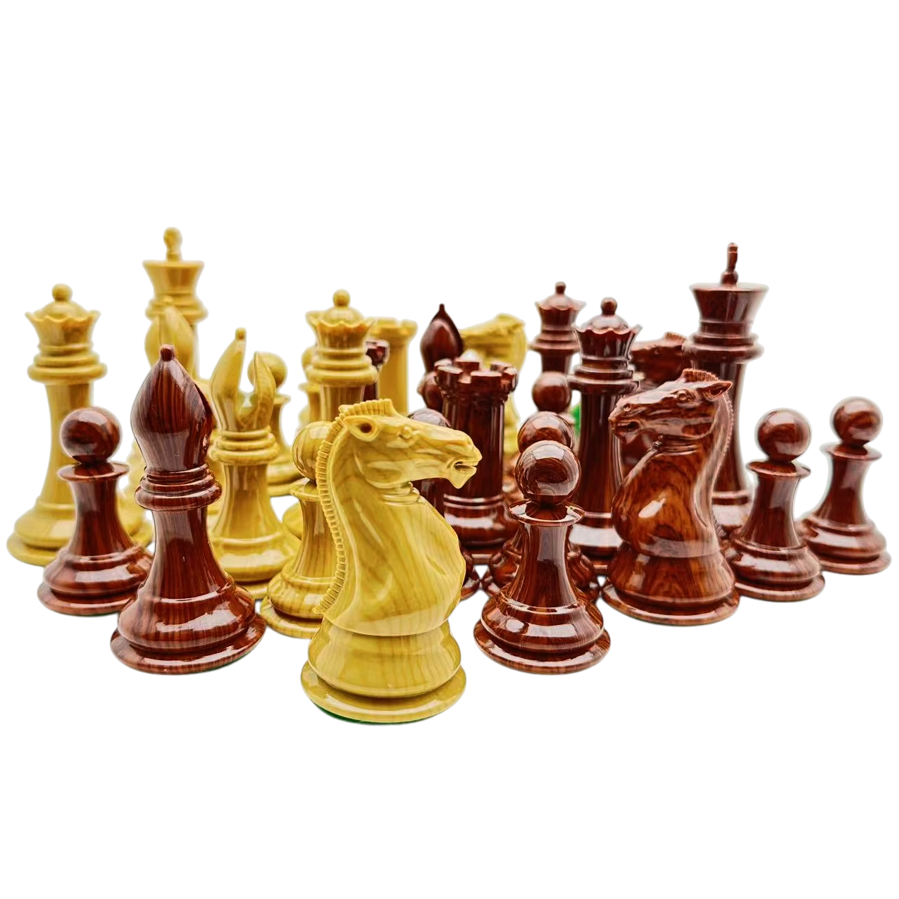 Staunton Sprucetek Resin Chess Pieces – 4 Inch King