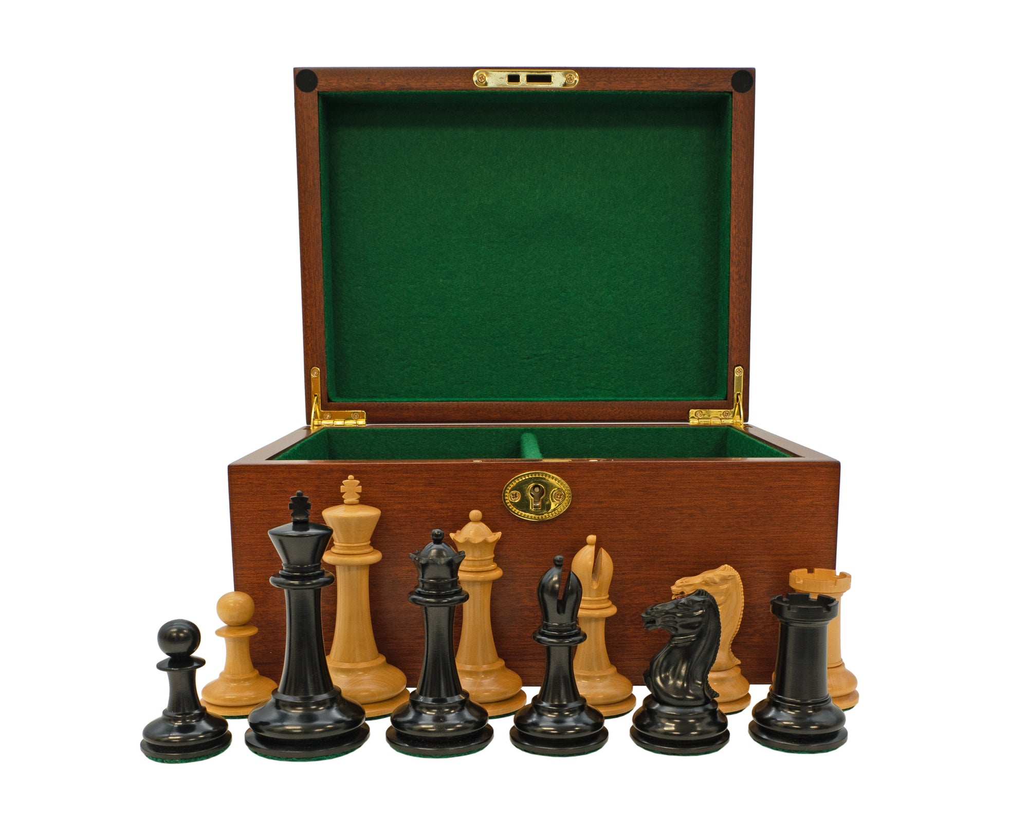 Harrwitz Chessmen and Mahogany Luxury Box